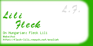lili fleck business card